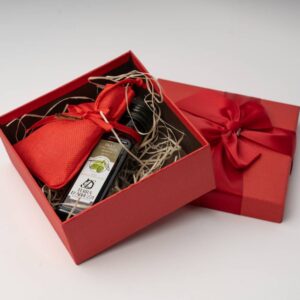 Bomboniera con Olio Extravergine di Oliva 100ml Completa per Eventi