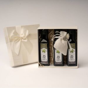 Bomboniera Tris Olio Extravergine di Oliva 3x100ml Completa per Eventi